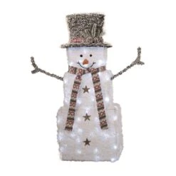 Celebrations LED White Snowman 3 Ft. Yard Decor