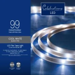 Celebrations LED Cool White 99 Ct Rope Christmas Lights 16.4 Ft.