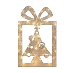 Celebrations LED Warm White Gift Box 3 Ft. Yard Decor