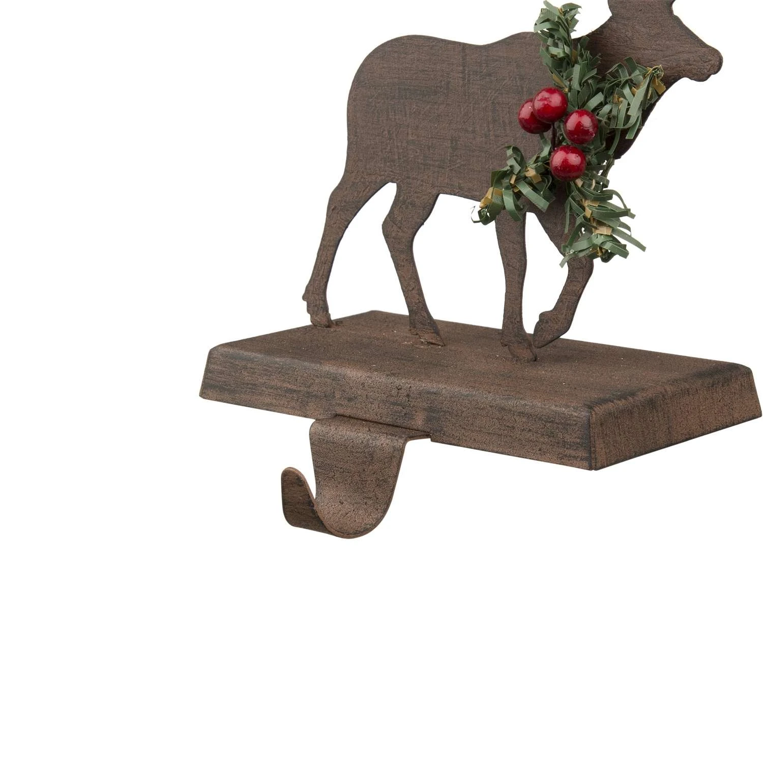 Glitzhome Multicolored Reindeer Stocking Holder 6.5 In. 4 Glitzhome Multicolored Reindeer Stocking Holder 6.5 In. - Image 2