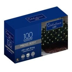 Celebrations LED Mini Warm White 100 Ct Net Christmas Lights 6 Ft.