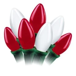 Celebrations Incandescent C9 Red/White 25 Ct String Christmas Lights 24 Ft.