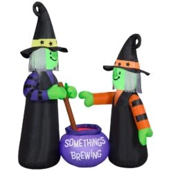 Gemmy 4 Ft. LED Prelit Witches Brewing Inflatable