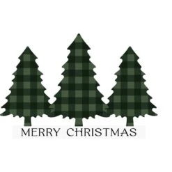 P Graham Dunn Green Three Tree Table Decor 7 In.