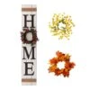 Glitzhome Multicolored Home With 3 Interchangeable Floral Wreaths Porch Sign 42 In. -Alpine Sales Store 8d282fae 8b56 4e8f 8ba5 71ce53f64b38