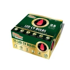 Holiday Bright Lights LED C9 Red 25 Ct Replacement Christmas Light Bulbs -Alpine Sales Store 9422b0b0 b6b9 43ab b4a8 422156bdede7