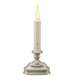 Xodus Innovations LED Pewter Flameless Flickering Candle 8.5 In.