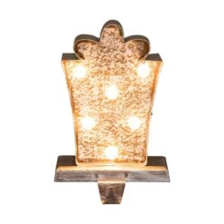Glitzhome Marquee LED Brown/White Gift Box Stocking Holder 7.48 In. 11 Glitzhome Marquee LED Brown/White Gift Box Stocking Holder 7.48 In. -Alpine Sales Store 98dd2e10 b934 48e3 a359 e9467364b185