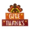 Glitzhome 10.28 In. Prelit Thanksgiving Lighted Turkey Fall Decor