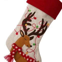 Glitzhome Multicolored Reindeer Christmas Stocking 1.18 In. 11 Glitzhome Multicolored Reindeer Christmas Stocking 1.18 In. -Alpine Sales Store 9d08d286 fd38 472c bd0d 01702478faa7