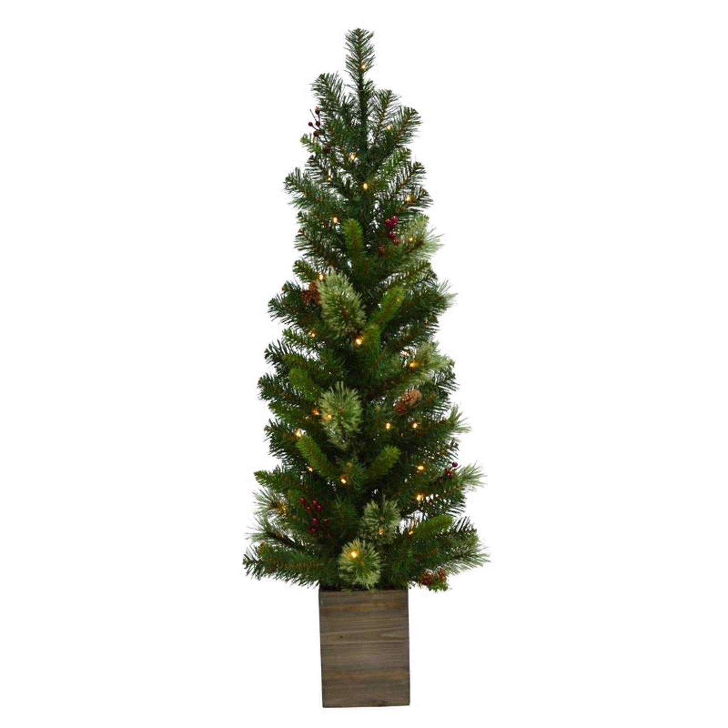 Celebrations 4 Ft. Pencil LED 50 Ct Potted Tree Christmas Tree 3 Celebrations 4 Ft. Pencil LED 50 Ct Potted Tree Christmas Tree