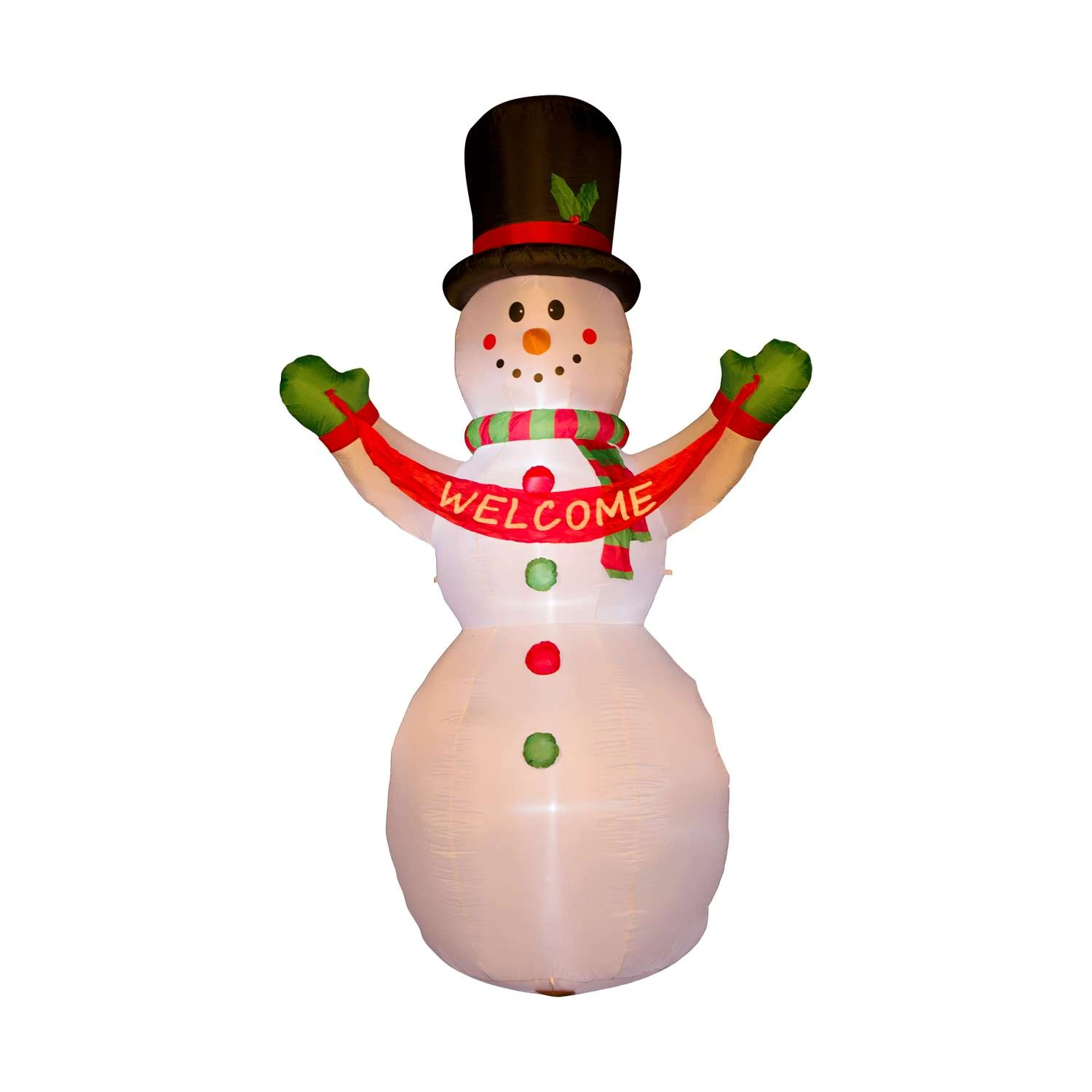 Glitzhome Snowman "Welcome" Banner 141.73 In. Inflatable 3 Glitzhome Snowman "Welcome" Banner 141.73 In. Inflatable