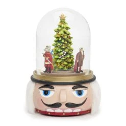Roman Glitter Dome LED Multicolored Nutcracker Indoor Christmas Decor 9.6 In.