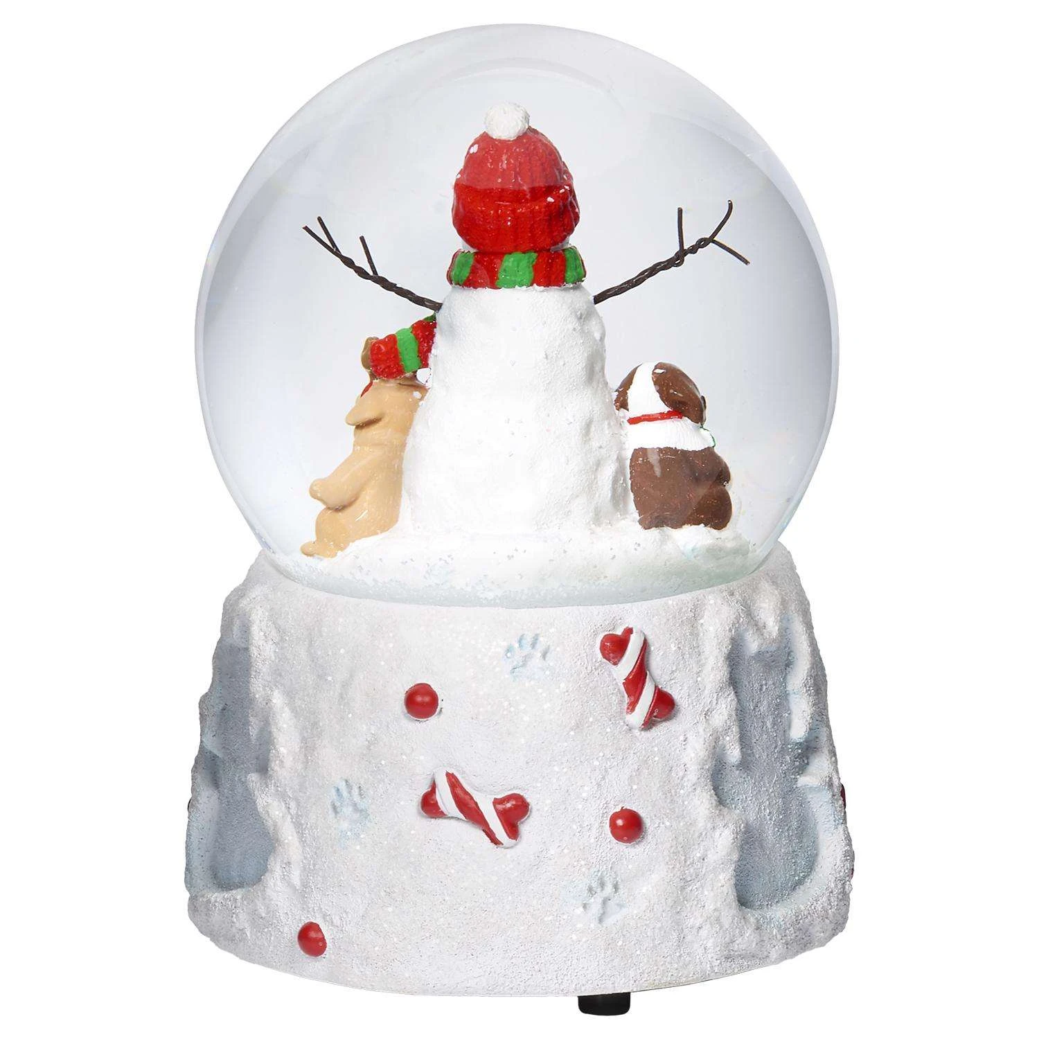 Roman Glitterdome LED Multicolored Musical Puppies With Snowman Indoor Christmas Decor 5.75 In. 4 Roman Glitterdome LED Multicolored Musical Puppies With Snowman Indoor Christmas Decor 5.75 In. - Image 2