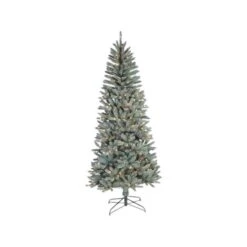 Celebrations 7 Ft. Slim LED 400 Ct Blue Spruce Christmas Tree