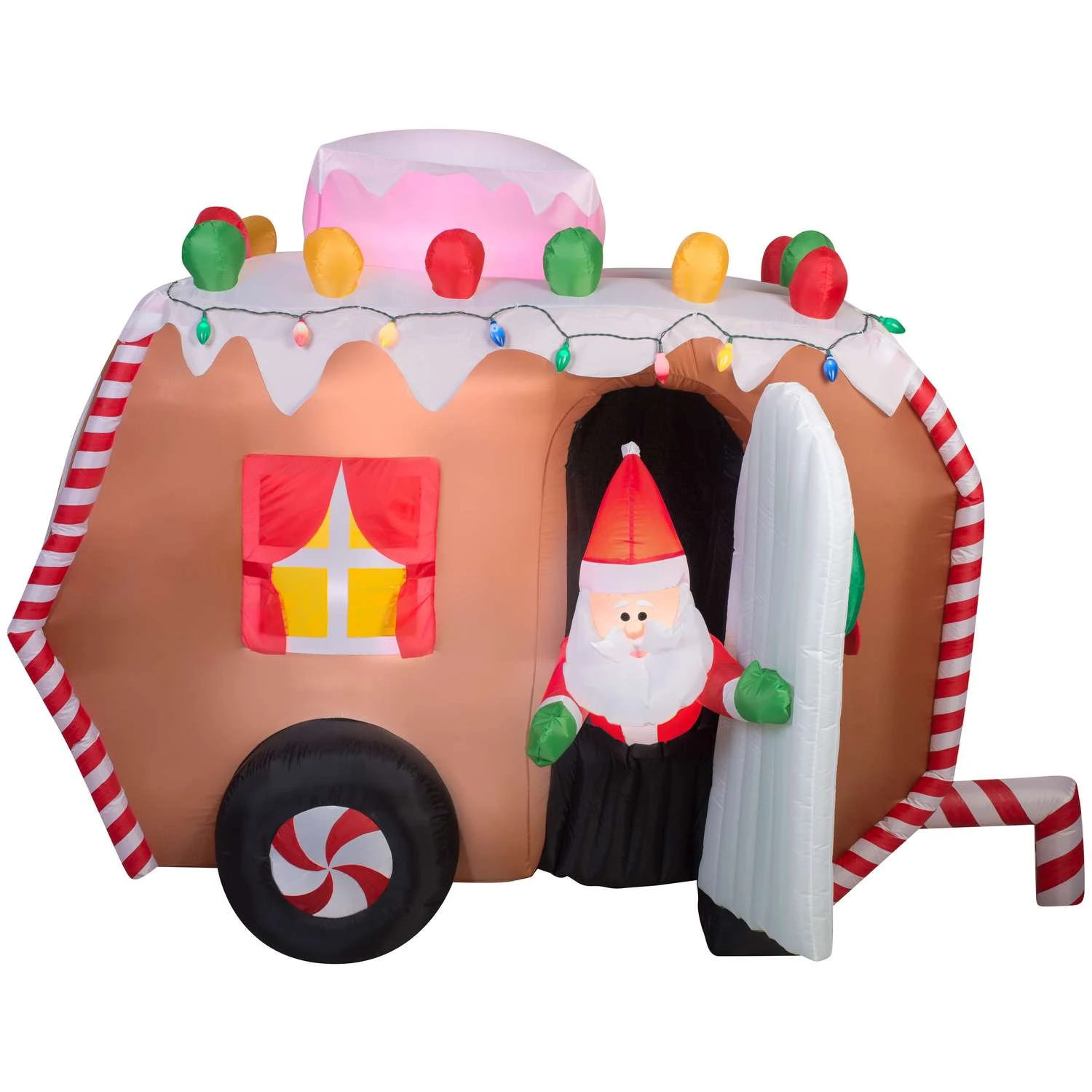 Gemmy LED Gingerbread Trailer 5.5 Ft. Inflatable 3 Gemmy LED Gingerbread Trailer 5.5 Ft. Inflatable
