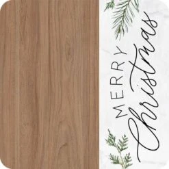 P Graham Dunn Brown/White Merry Christmas Coaster 1 In.