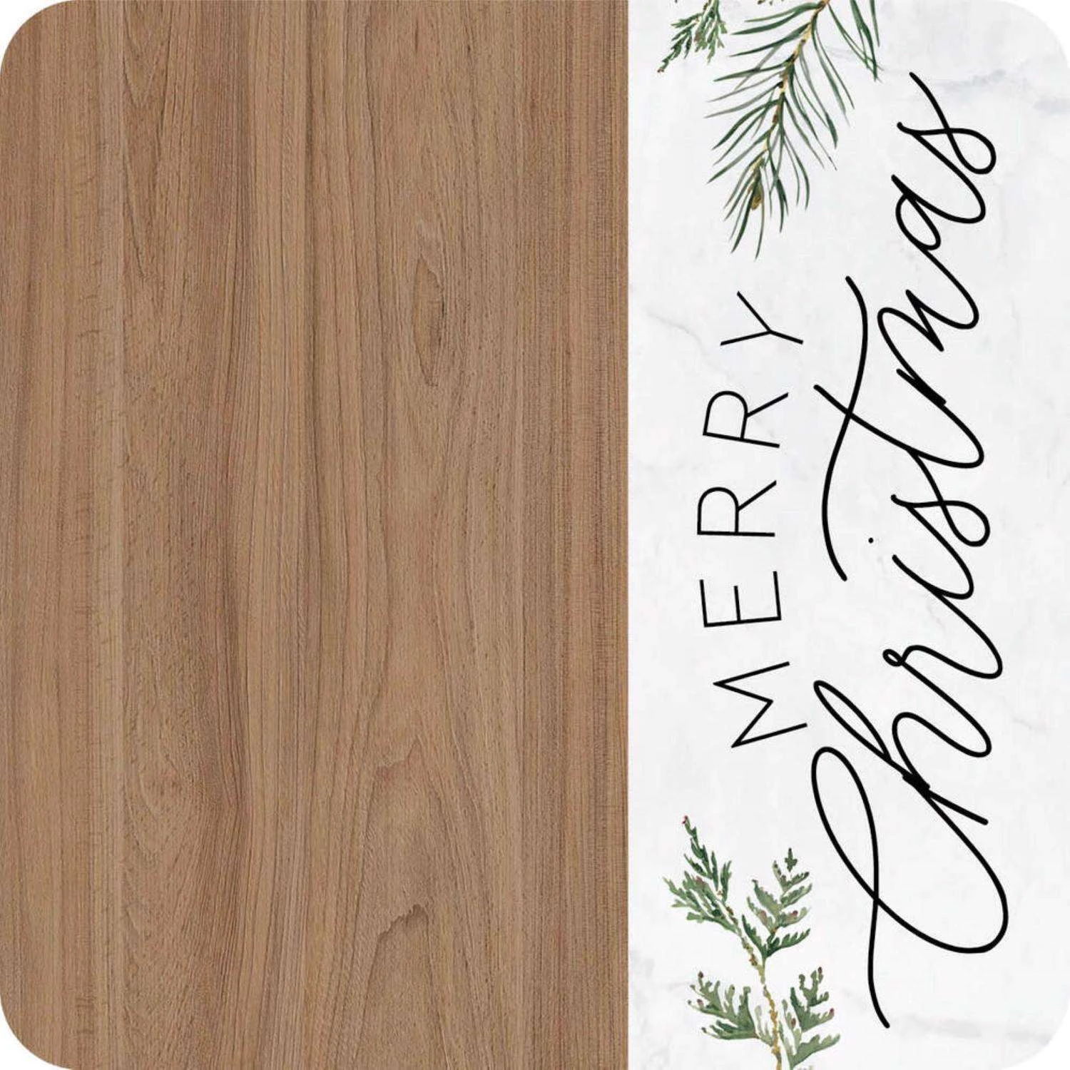 P Graham Dunn Brown/White Merry Christmas Coaster 1 In. 3 P Graham Dunn Brown/White Merry Christmas Coaster 1 In.