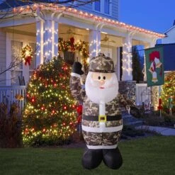 Celebrations Camo Santa 6 Ft. Inflatable