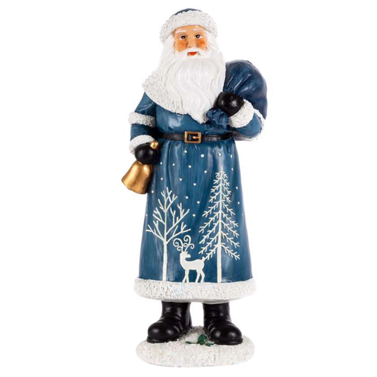 Gerson Blue/White Santa Figurine 12.5 In. 3 Gerson Blue/White Santa Figurine 12.5 In.