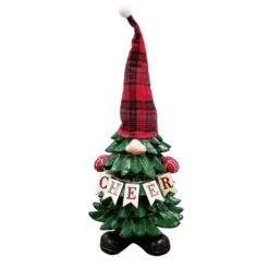 Alpine LED Multicolored Christmas Cheer Tree Figurine 28 In.