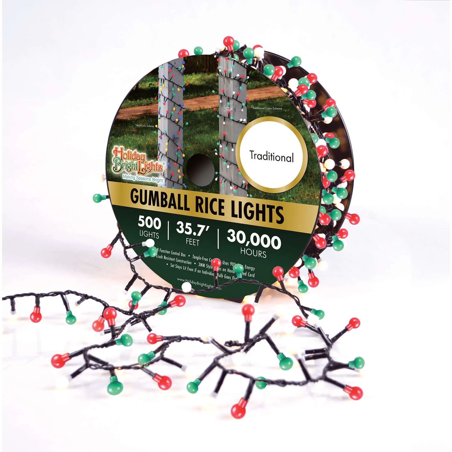 Holiday Bright Lights LED Rice Multicolored 500 Ct String Christmas Lights 35.7 Ft. 3 Holiday Bright Lights LED Rice Multicolored 500 Ct String Christmas Lights 35.7 Ft.