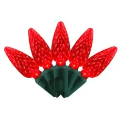 Holiday Bright Lights LED C6 Red 100 Ct String Christmas Lights 50 Ft.
