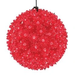 Celebrations LED Red Starlight Sphere 7.5 In. Hanging Decor