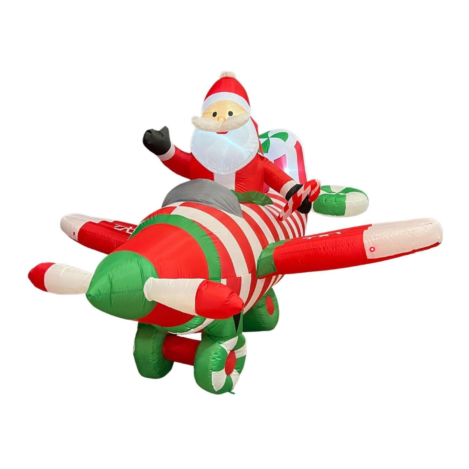 Celebrations Santa In Plane 6.5 Ft. Inflatable 3 Celebrations Santa In Plane 6.5 Ft. Inflatable