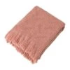 Glitzhome Coral Pink Grid Throw Blanket 0.1 In.