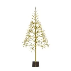 Celebrations Platinum LED Warm White Shimmering Tree 4.5 Ft. Pathway Decor