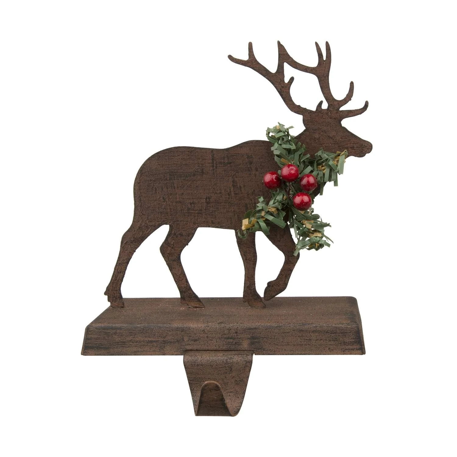 Glitzhome Multicolored Reindeer Stocking Holder 6.5 In. 3 Glitzhome Multicolored Reindeer Stocking Holder 6.5 In.