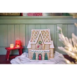 Decoris Brown/White Gingerbread Christmas Village 26.5 In. 5 Decoris Brown/White Gingerbread Christmas Village 26.5 In. -Alpine Sales Store bddde603 17ff 42f3 81fc f5d9ead45ade