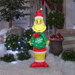 Gemmy Airblown LED Grinch Holding Wreath 4 Ft. Inflatable 5 Gemmy Airblown LED Grinch Holding Wreath 4 Ft. Inflatable -Alpine Sales Store c01862b3 65a3 418f aec8 f80f979e3249