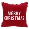 Celebrations Home Red/White Merry Christmas Pillow 5 In.
