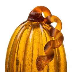 Glitzhome Crackle Glass Pumpkin Tabletop Decor -Alpine Sales Store c258a725 a29d 4224 a852 3510c89a1907