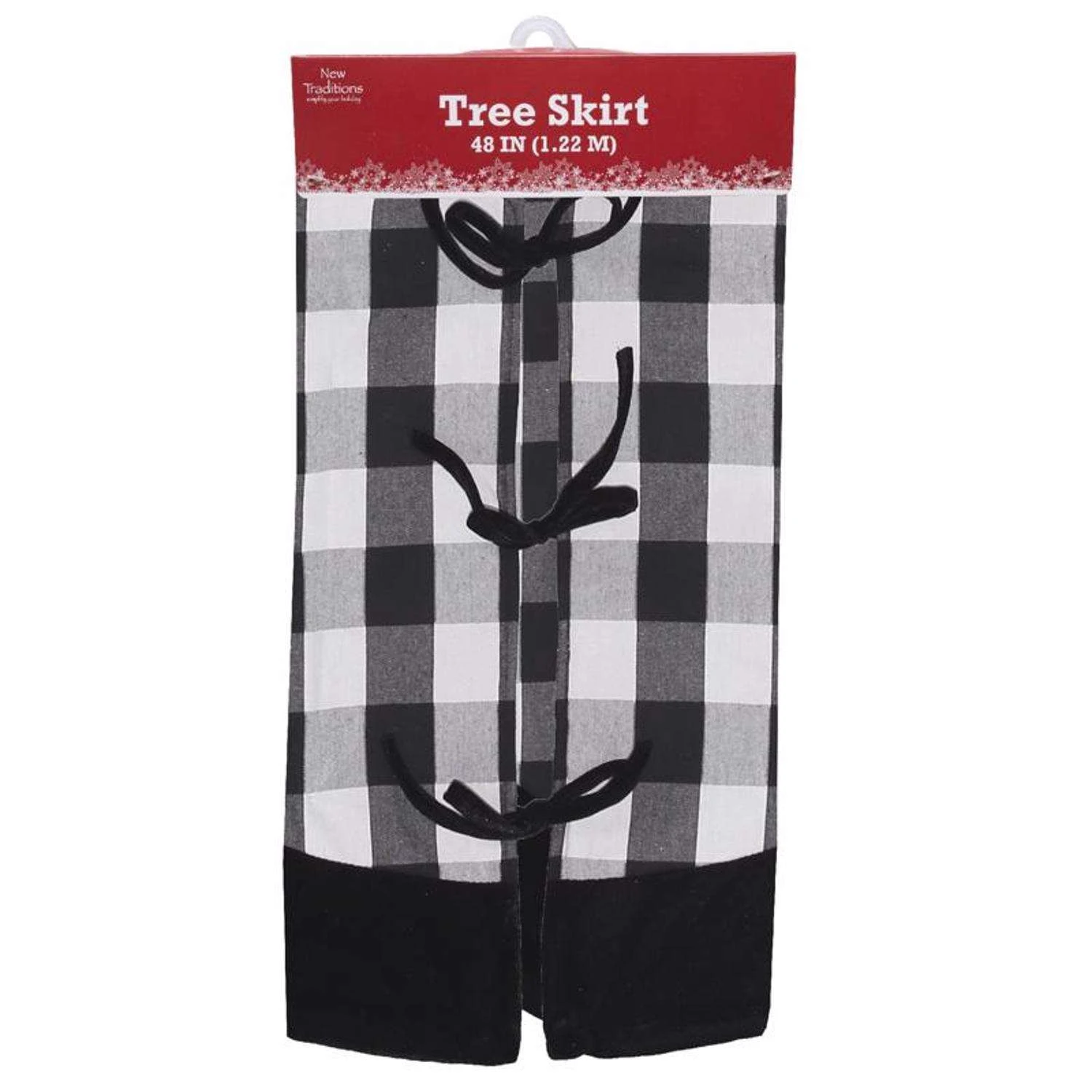 Dyno Black/White Plaid Tree Skirt 1.25 In. 3 Dyno Black/White Plaid Tree Skirt 1.25 In.