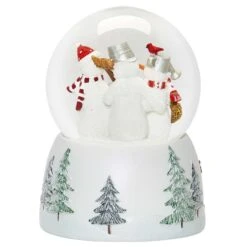 Roman Glitter Dome LED Multicolored Snowman Family Dome Indoor Christmas Decor 6.9 In. -Alpine Sales Store c4026149 7437 4467 a080 890f9b47934f