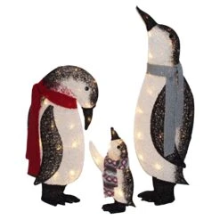 Sienna LED Warm White Penguin Family 2.7 Ft. Yard Decor