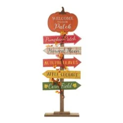 Glitzhome 42.5 In. Pumpkin Patch Porch Sign Fall Decor
