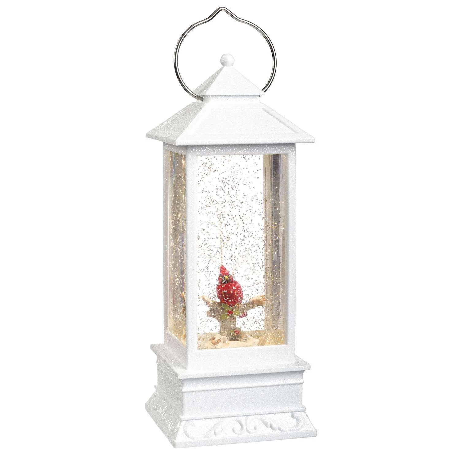 Roman Holiday LED Multicolored Lantern With Cardinal Swirl Indoor Christmas Decor 11 In. 3 Roman Holiday LED Multicolored Lantern With Cardinal Swirl Indoor Christmas Decor 11 In.