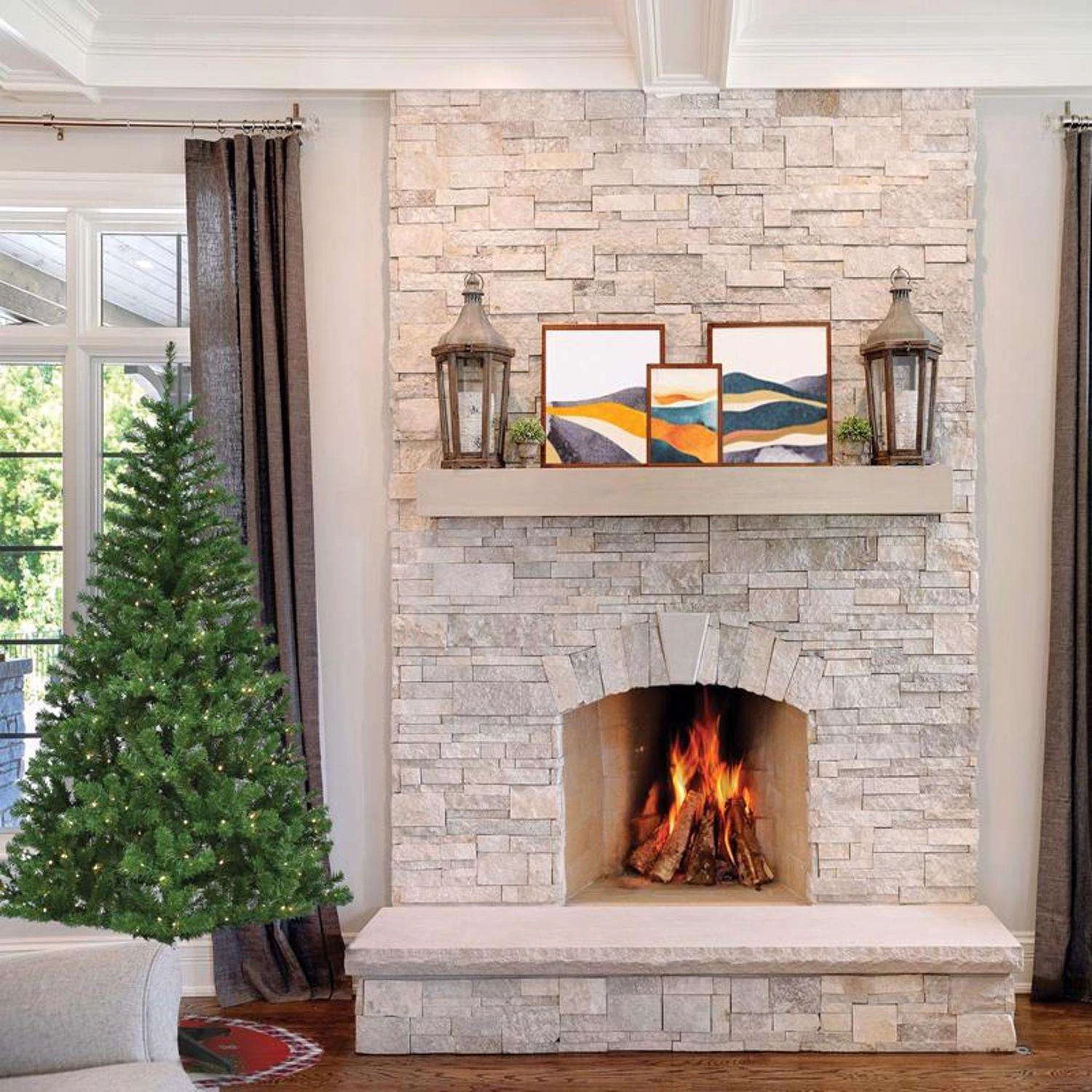 Celebrations 7 Ft. Slim LED 400 Lights Winchester Christmas Tree 5 Celebrations 7 Ft. Slim LED 400 Lights Winchester Christmas Tree - Image 3