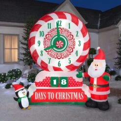 Gemmy LED Spinning Countdown Clock To Christmas Scene 9 Ft. Inflatable -Alpine Sales Store d17b82c0 a813 4ede 99ec 31b5a394f650