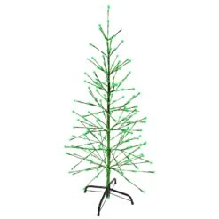 Holiday Bright Lights LED Green Twig Tree 48 In. Yard Decor