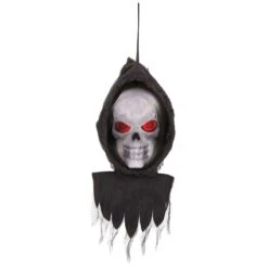 Gemmy 29.5 In. LED Flickering Face-Reaper Hanging Decor