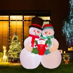 Glitzhome Snowman Family Decor 94.49 In. Inflatable -Alpine Sales Store d7039140 9d75 4424 ae33 9c694a5ed992