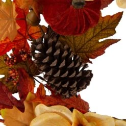 Glitzhome 5.25 In. Blooming Magnolia Wreath Fall Decor -Alpine Sales Store d96fed57 0e79 4a53 8ac7 b3002d0e84b3