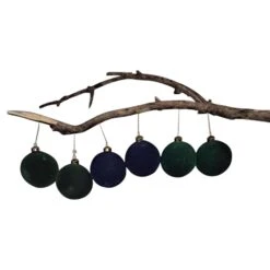 Sullivans Blue/Green Velvet Ball Ornament 4 In. -Alpine Sales Store d9b60208 a9bc 490b b57b cbdbb6d3800c