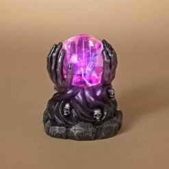 Gerson 7 In. Skeleton Hands With Magic Ball Halloween Decor