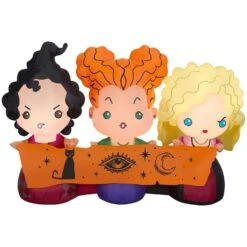 Gemmy Airblown 3.5 Ft. LED Prelit Hocus Pocus Sanderson Sisters W/Banner Inflatable